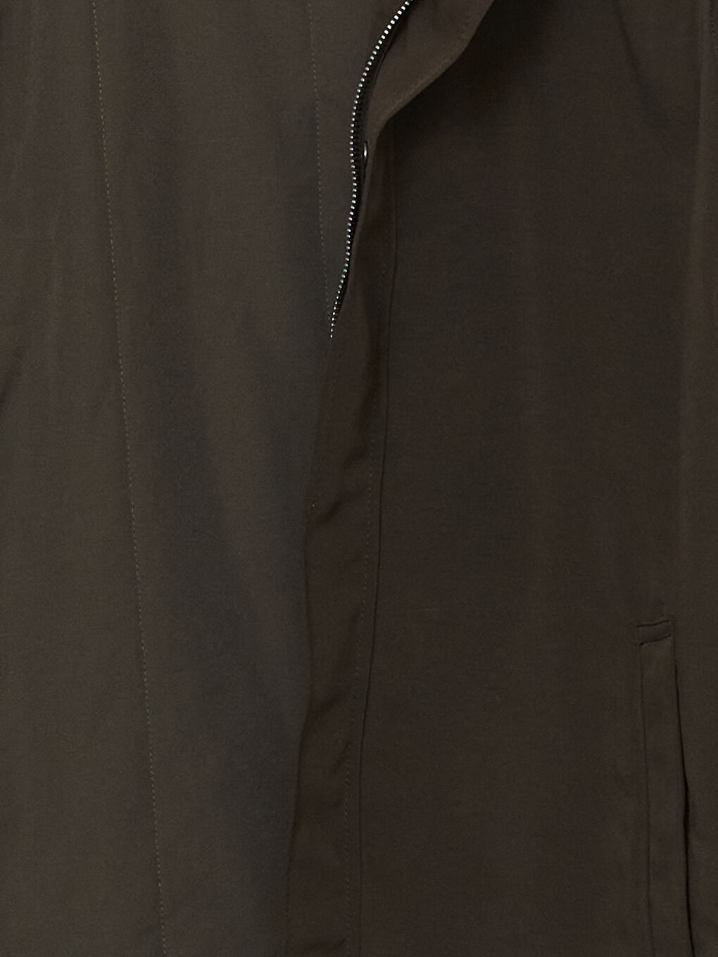 Haki Standart Kalıp Gömlek Yaka Erkek Mont-5