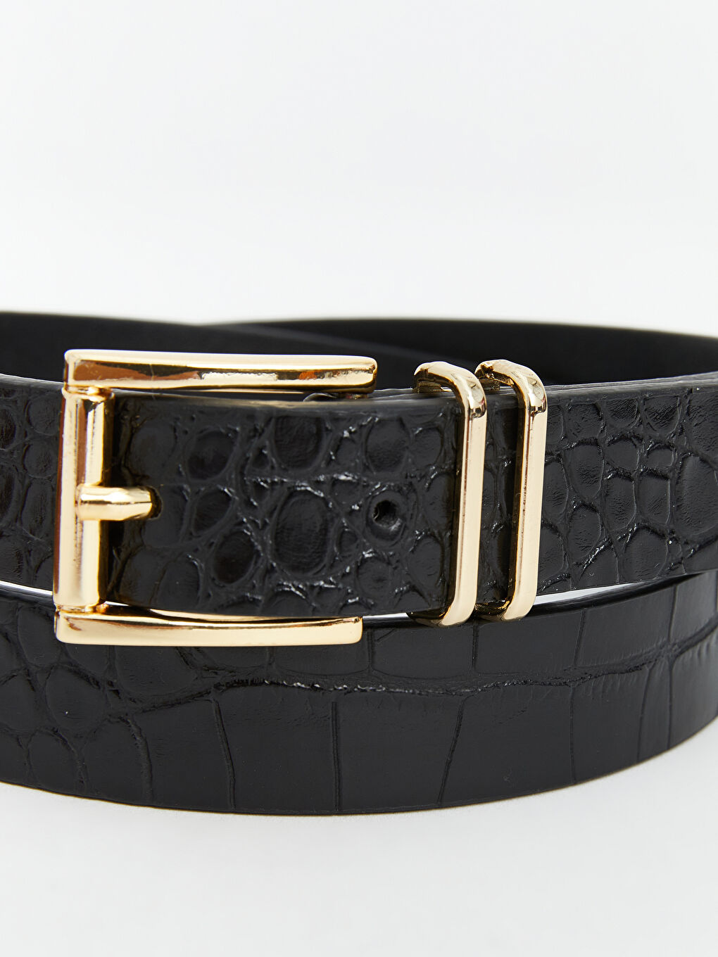 Faux Leather Women's Belt 2 Pack-5