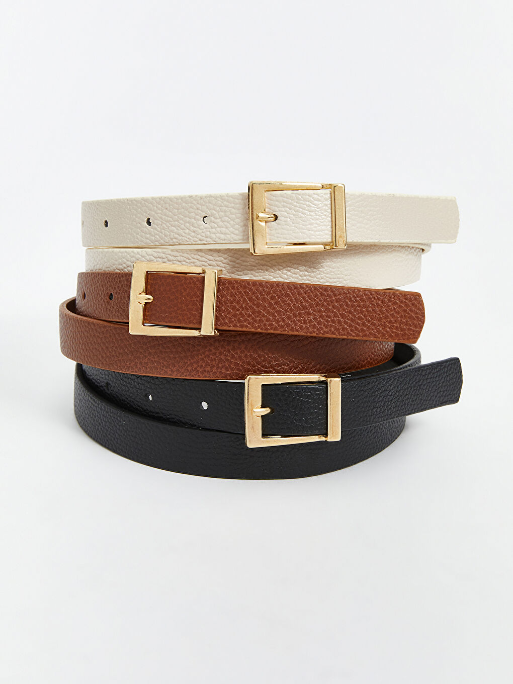 LCW ACCESSORIES Kaiš od eko kože za žene, pakovanje od 3 komada -W5BF64Z8-RQL
