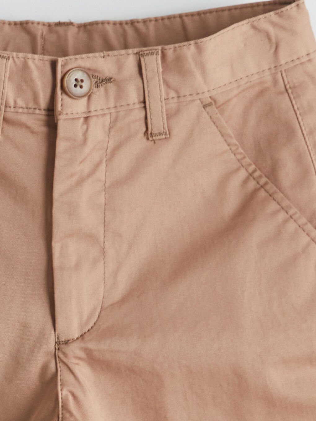 Bej Beli Ayarlanabilir Lastikli Erkek Çocuk Şort-2