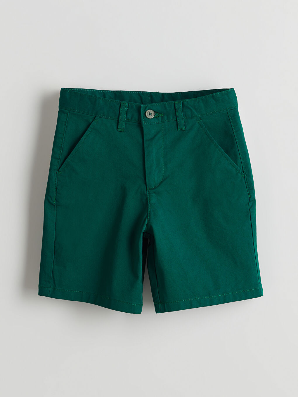 Yeşil Beli Ayarlanabilir Lastikli Erkek Çocuk Şort