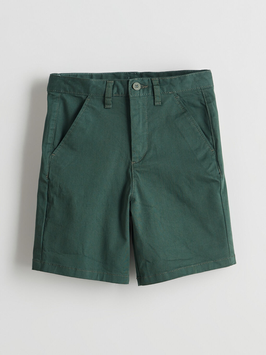 Yeşil Beli Ayarlanabilir Lastikli Erkek Çocuk Şort