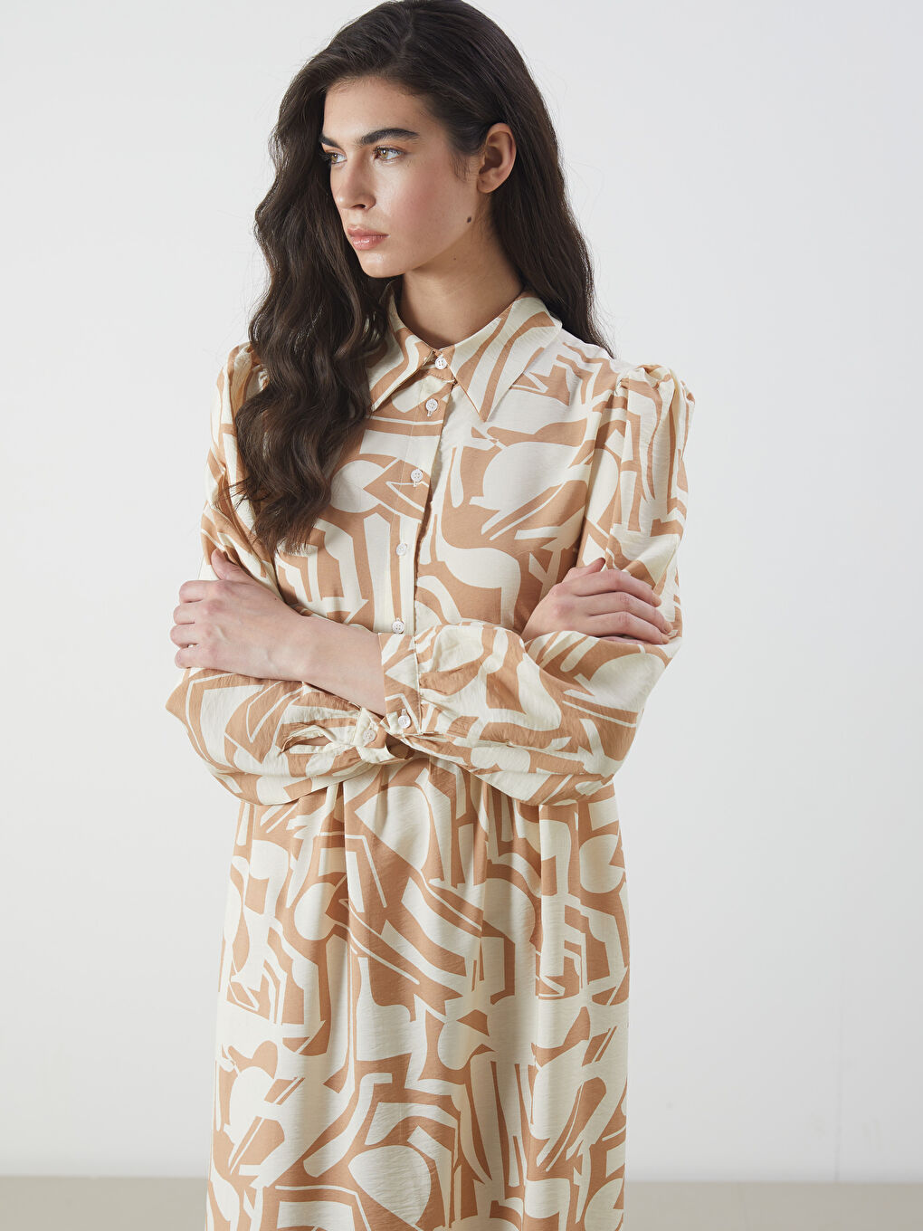 Woman BEIGE Dress -S5M691Z8-LQB