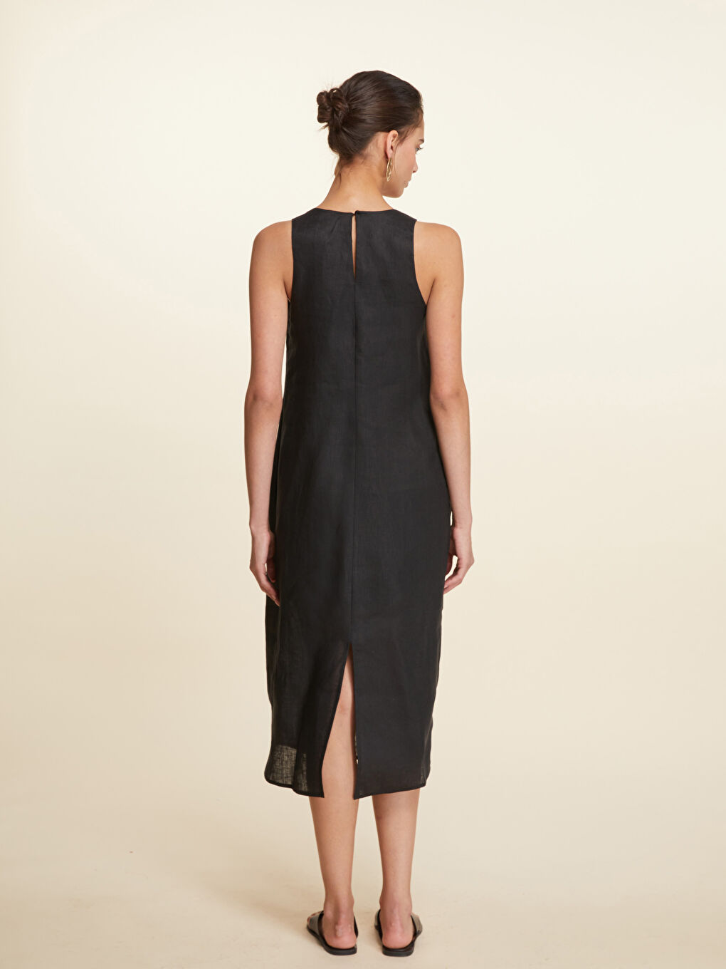 Halter Neck Linen Dress -S5M698Z8-CVL