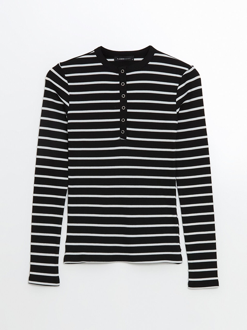 Crew Neck Striped Women T-Shirt -S5M704Z8-LEG