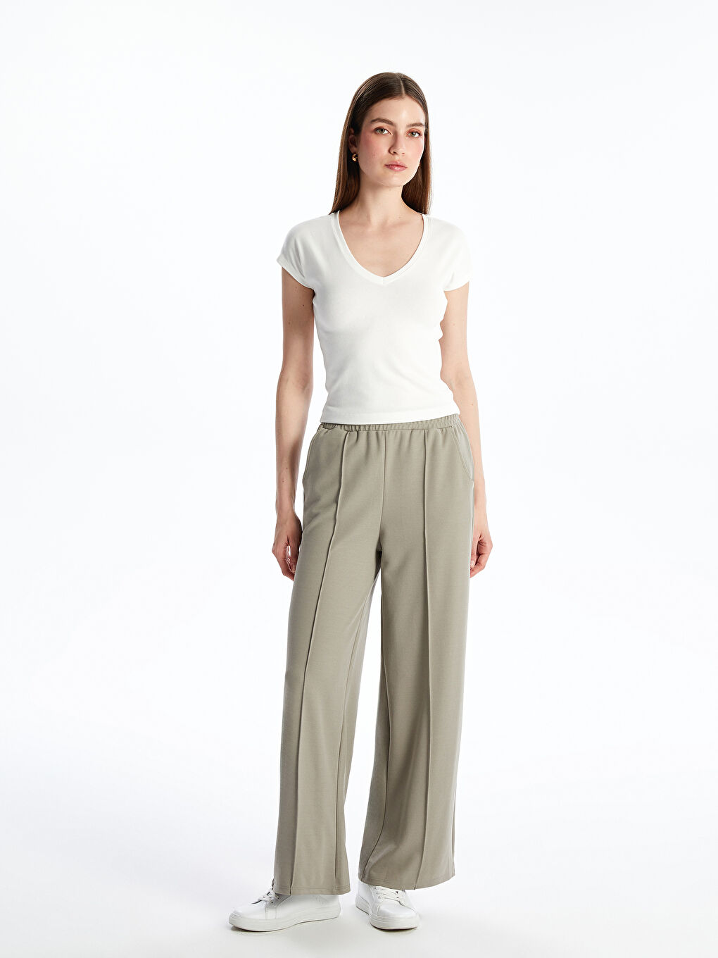 Women's Sweatpants with Elastic Waist -S5M727Z8-GTC
