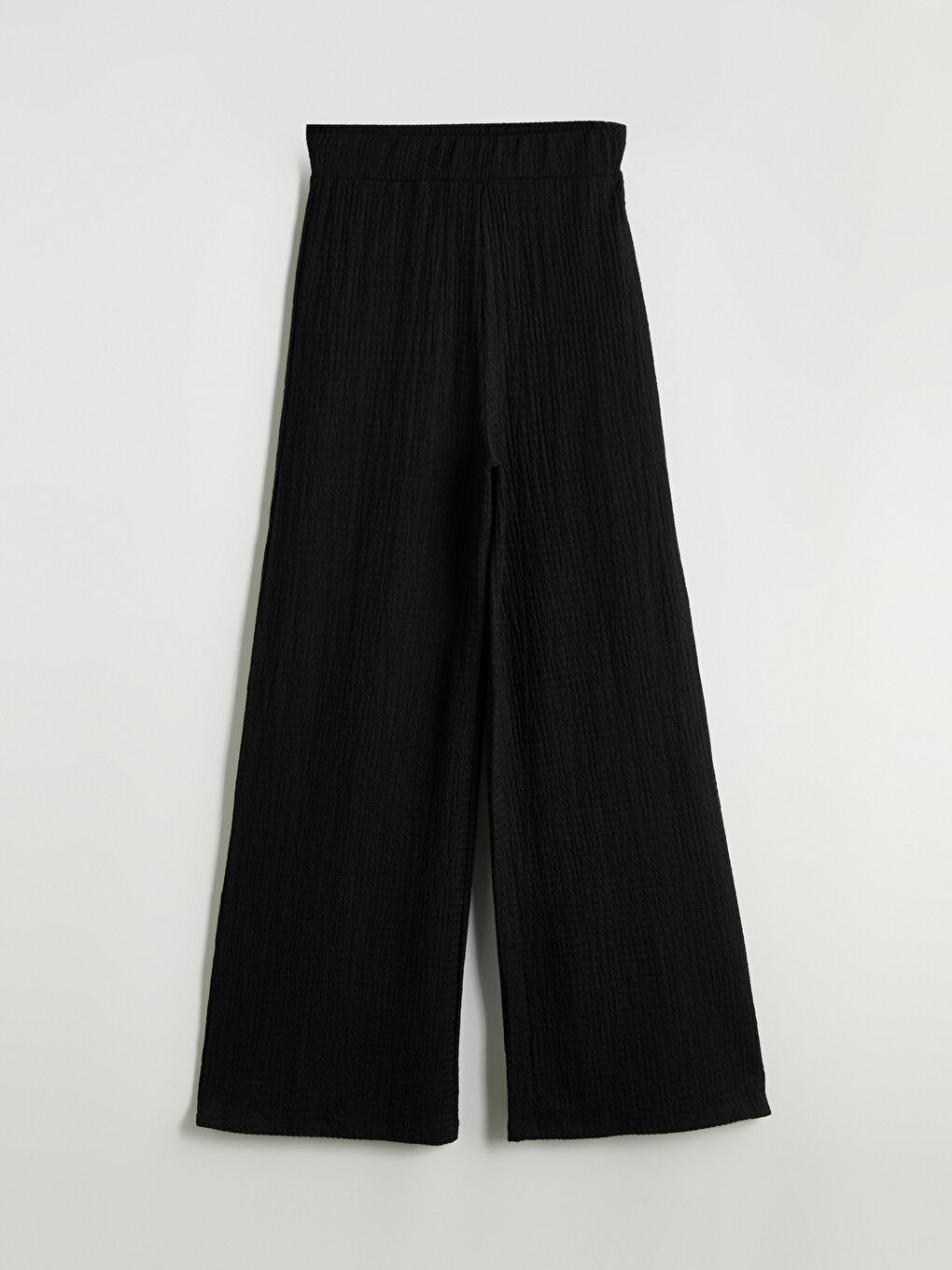 Elastic Waist Textured Women's Trousers -S5M728Z8-CVL
