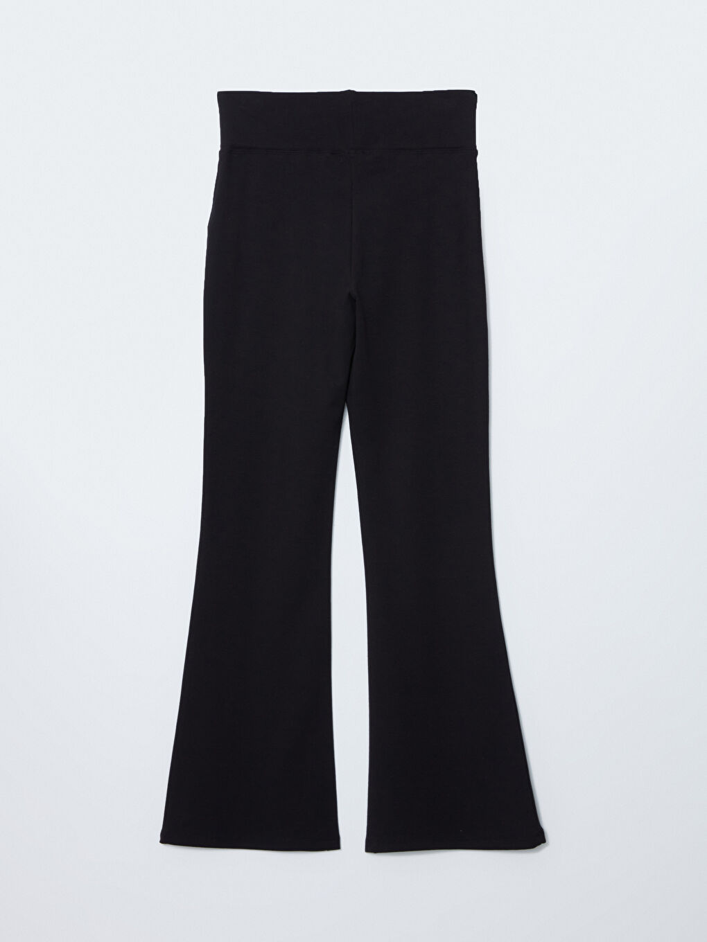 Siyah Beli Lastikli İspanyol Paça Kadın Tayt Pantolon-5