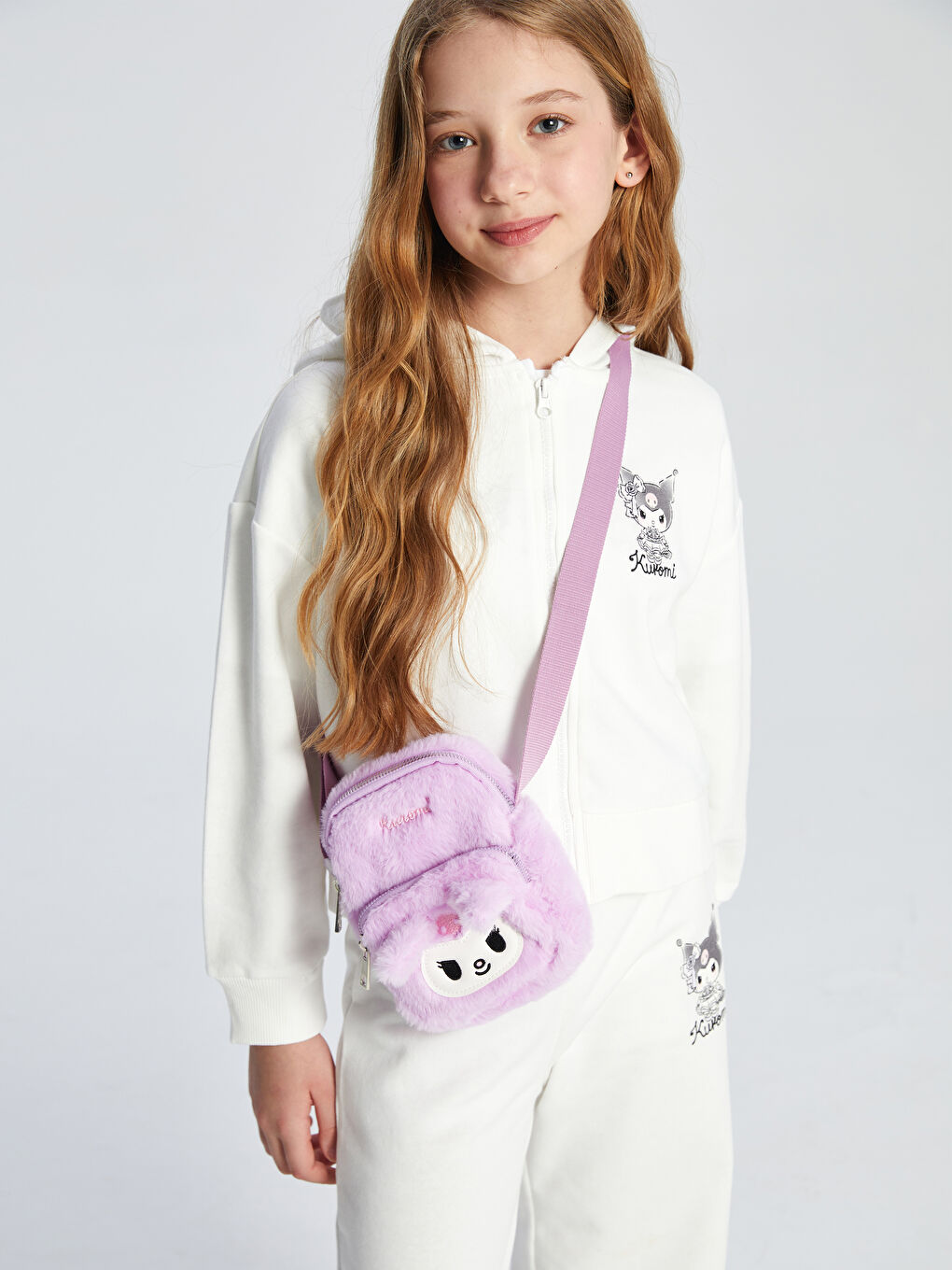 Kuromi Printed Girl'S Plush Shoulder Bag -S5M802Z4-GES