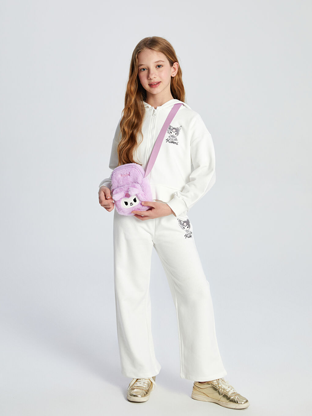 Kuromi Printed Girl'S Plush Shoulder Bag -S5M802Z4-GES