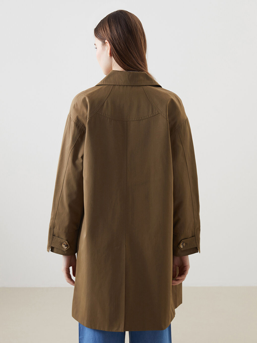 Shirt Collar Oversize Women's Trench Coat -S5M836Z8-D2T