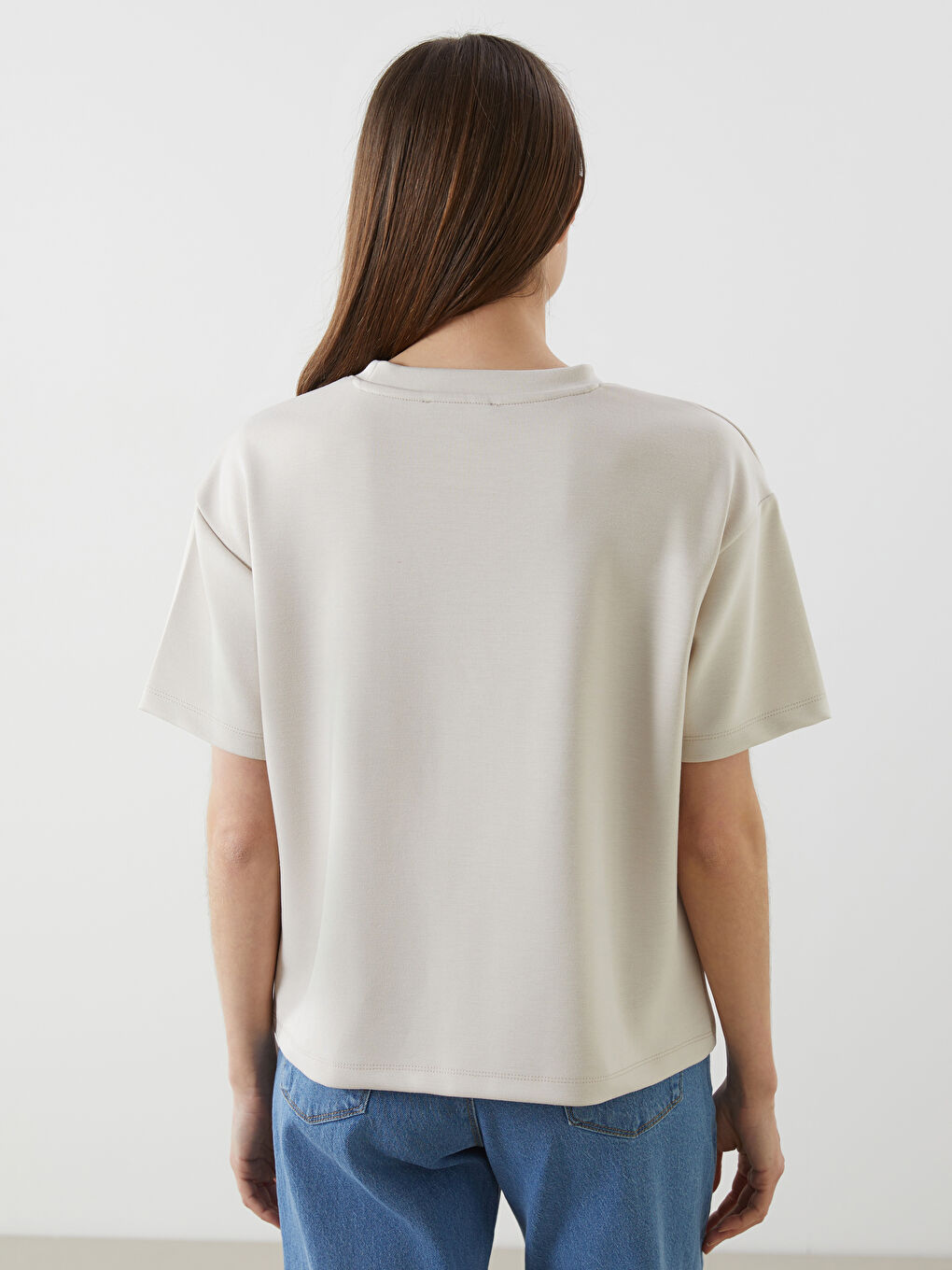 Crew Neck Printed Women's T-shirt -S5M904Z8-DEC