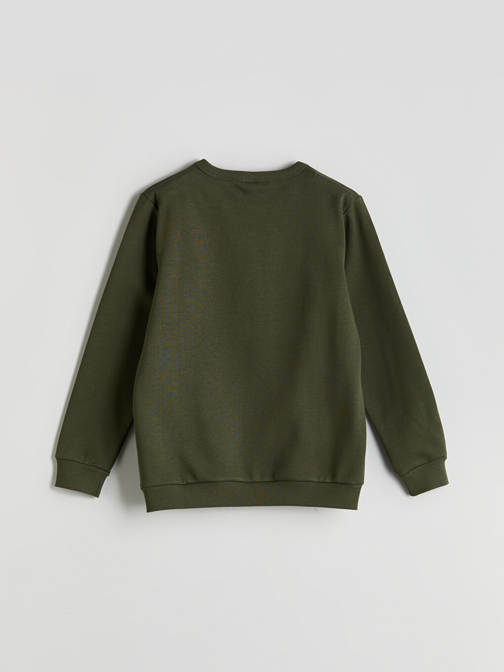 Yeşil Bisiklet Yaka Baskılı Erkek Çocuk Sweatshirt-1