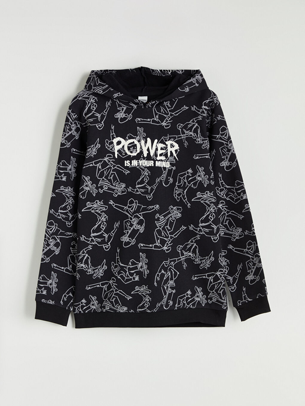 Siyah Kapüşonlu Erkek Çocuk Eşofman Takım-1