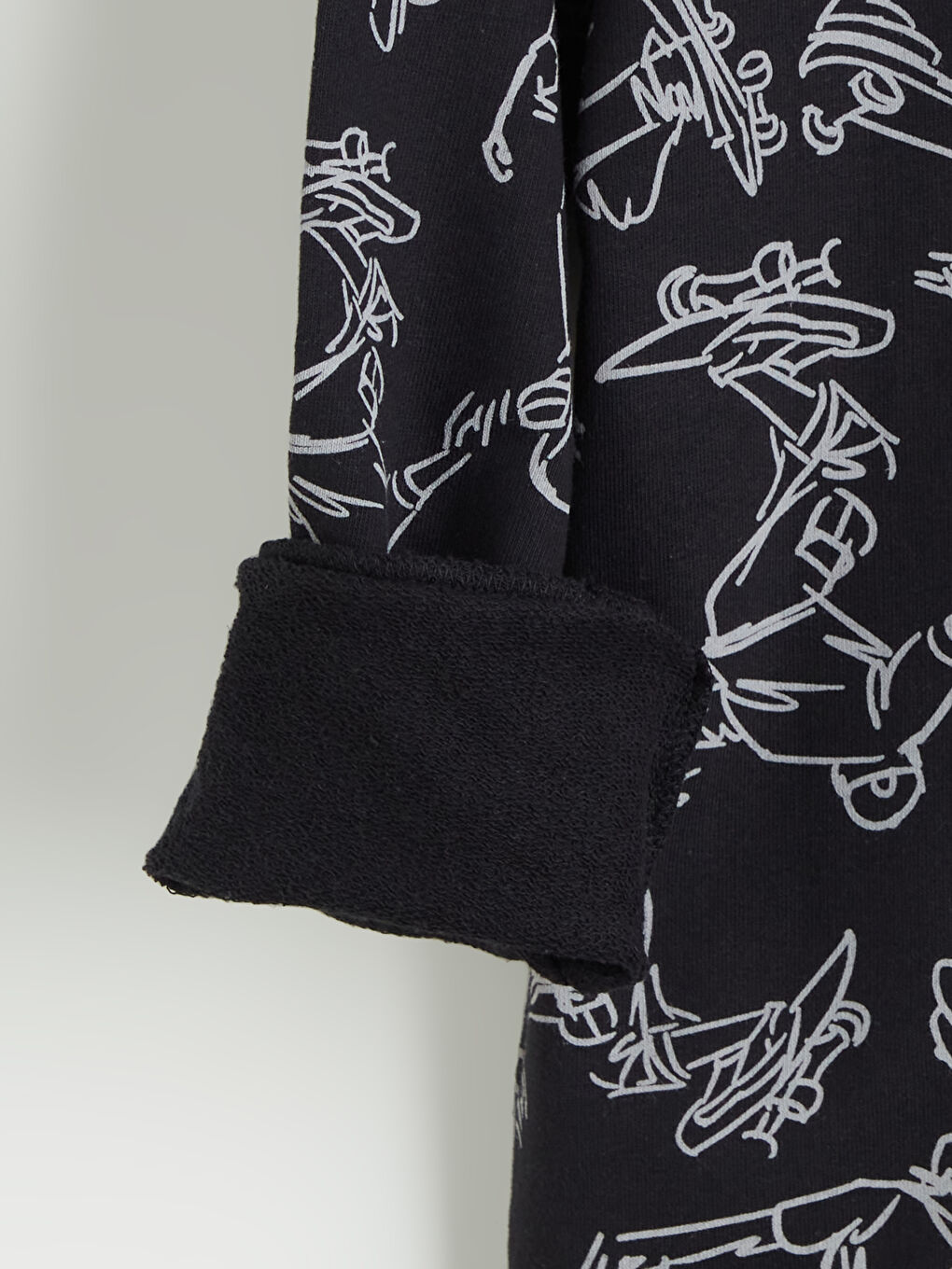 Siyah Kapüşonlu Erkek Çocuk Eşofman Takım-2