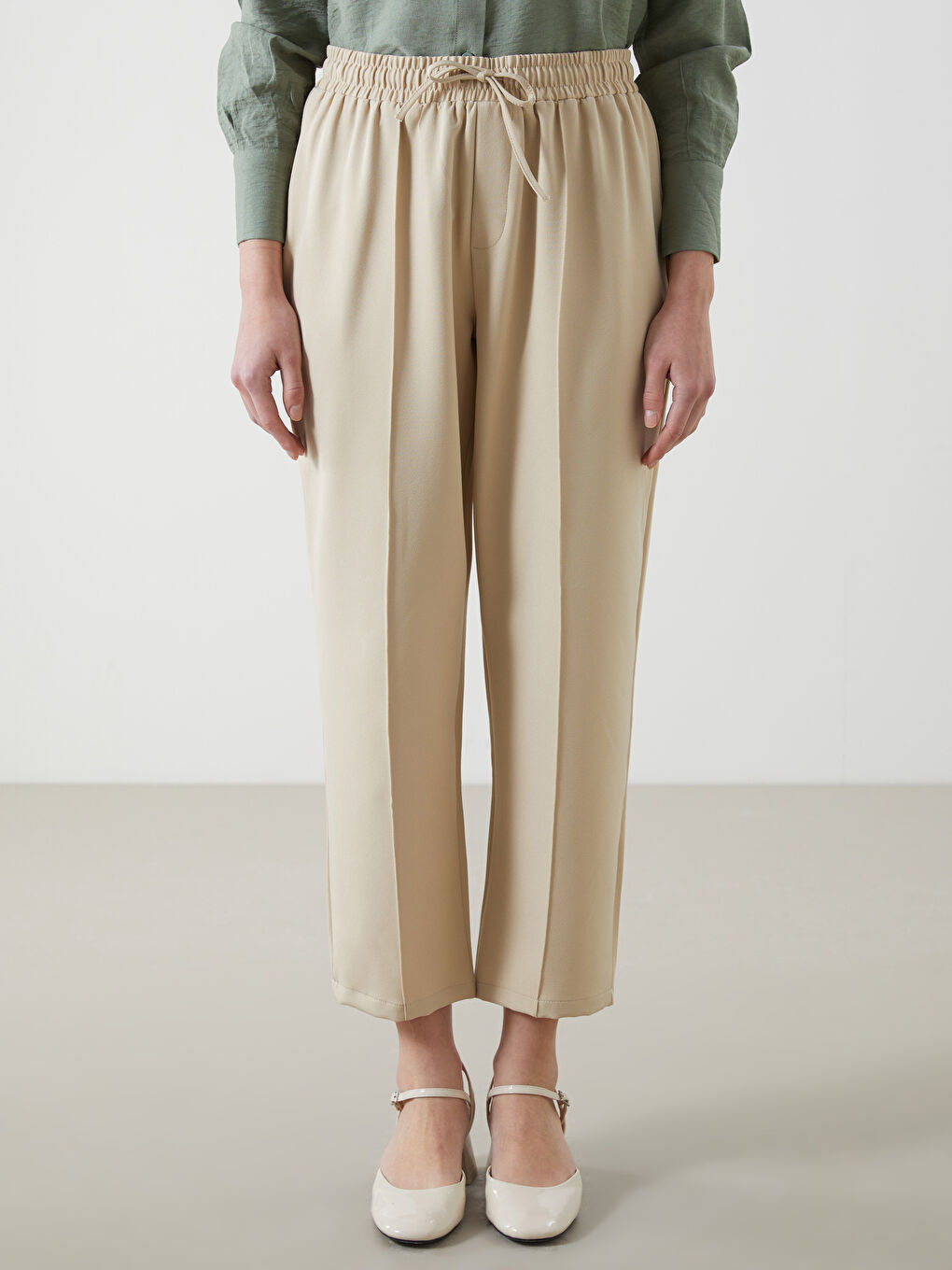 Elastic Waist Women'S Pants -S5M965Z8-V42