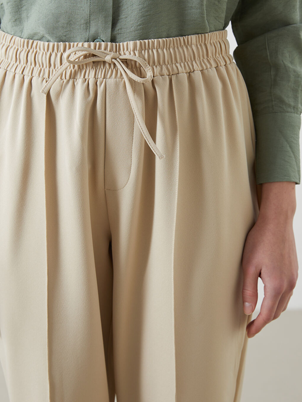 Elastic Waist Women'S Pants -S5M965Z8-V42