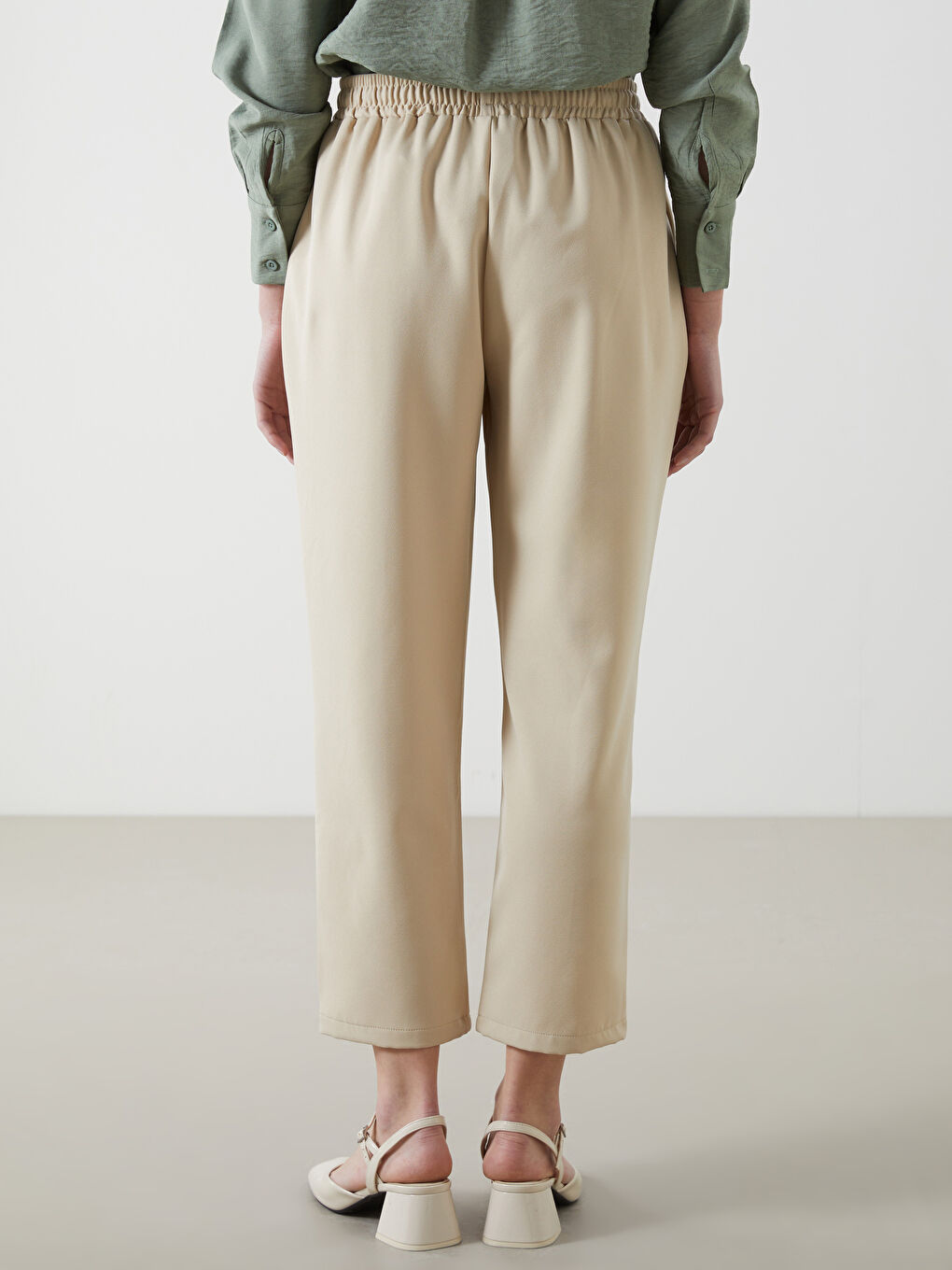 Elastic Waist Women'S Pants -S5M965Z8-V42