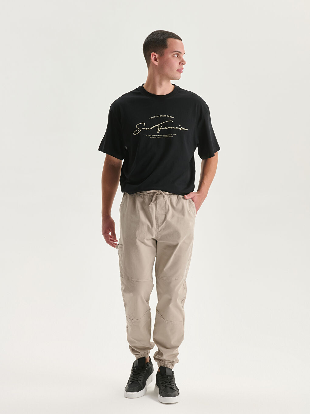 Slim Fit Twill Men's Trousers