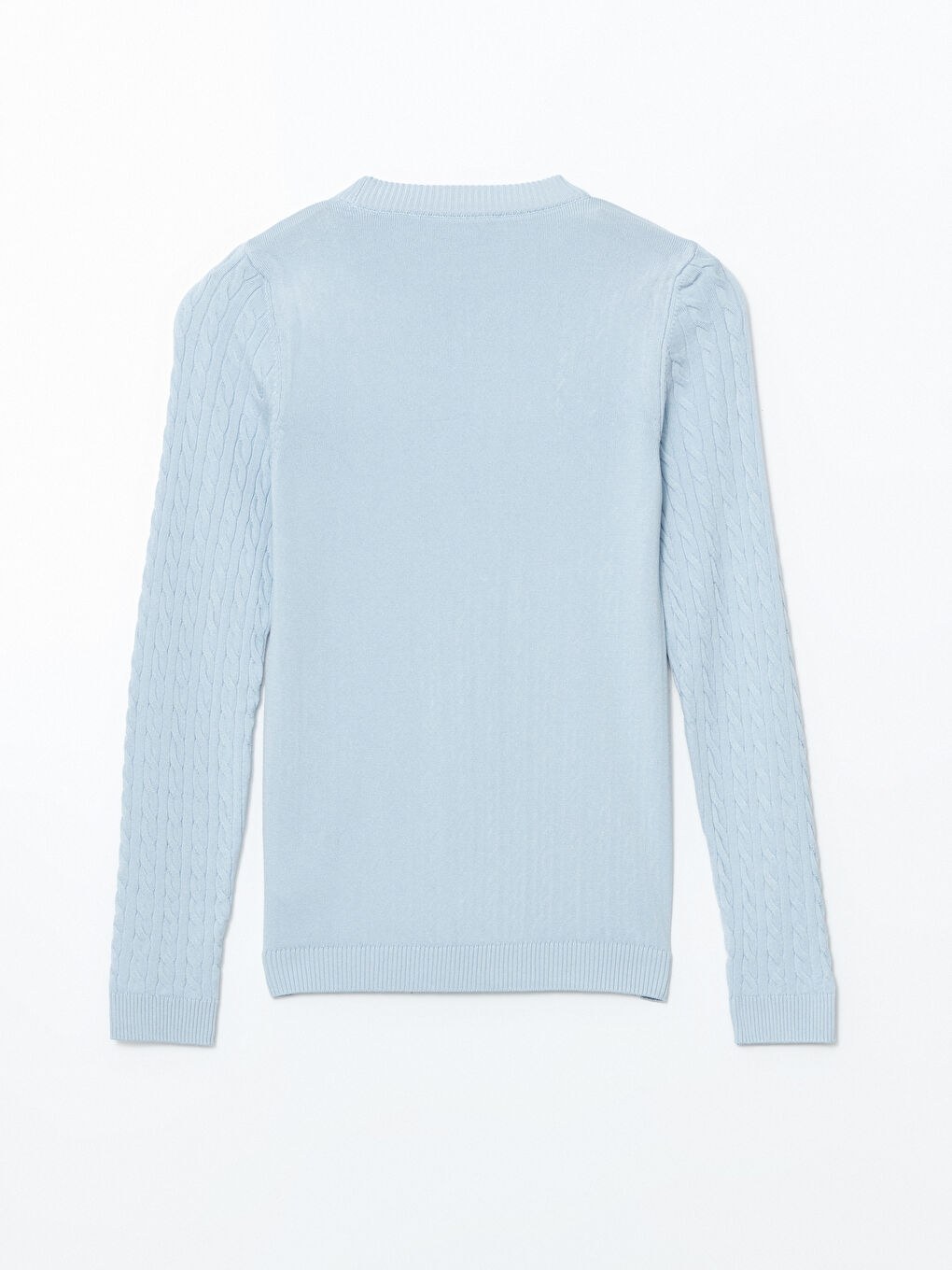 Crew Neck Self-Patterned Women's Knitwear Sweater -S5MA37Z8-E3U