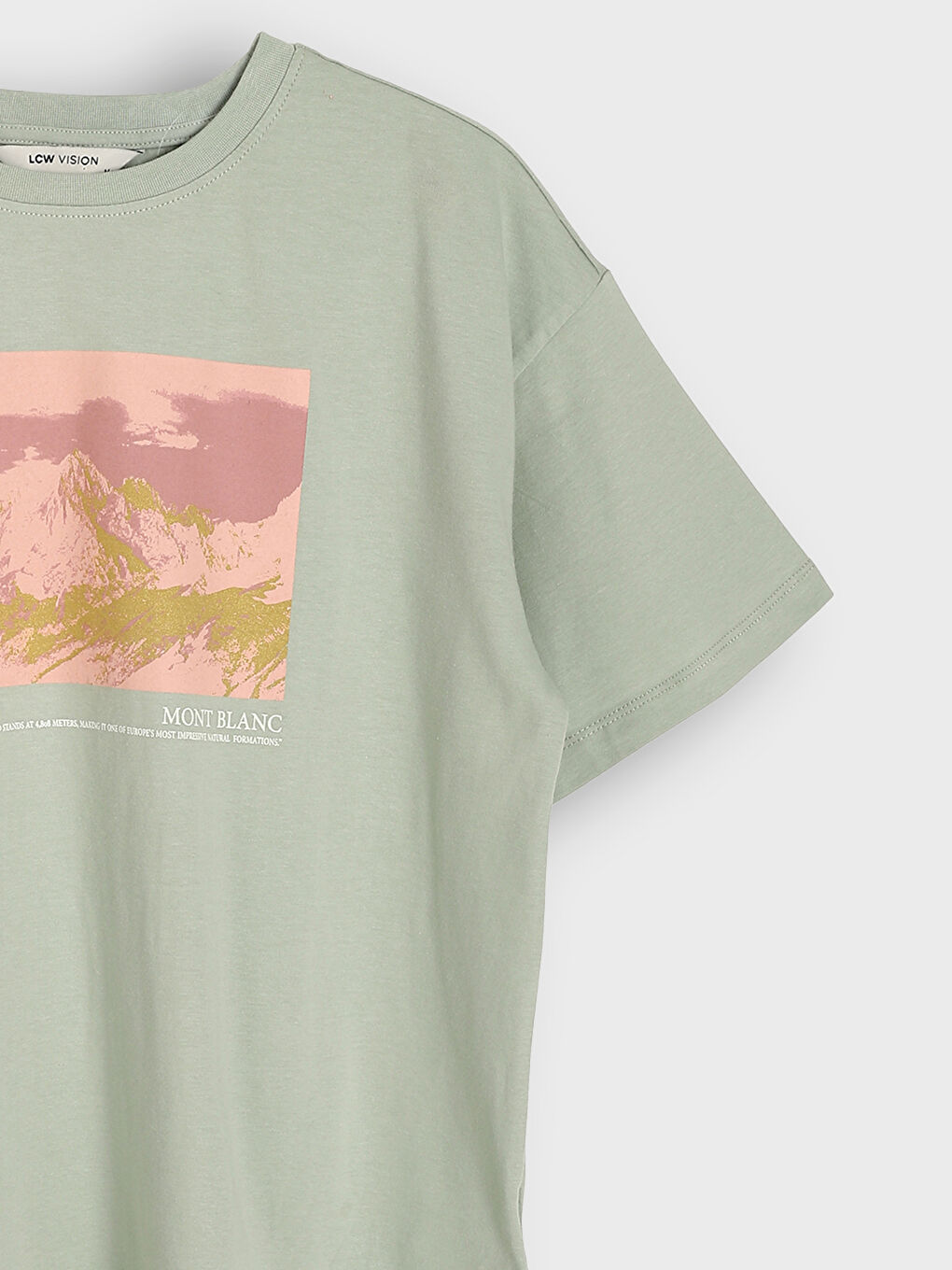 تيشيرت مطبوع بياقة دائرية للسيدات-6