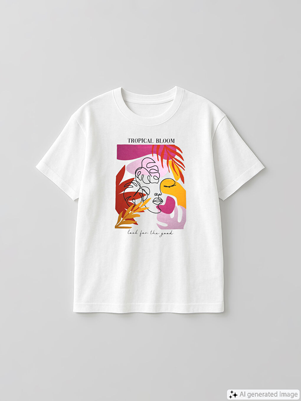 Crew Neck Printed Women's T-Shirt -S5MA57Z8-FEW