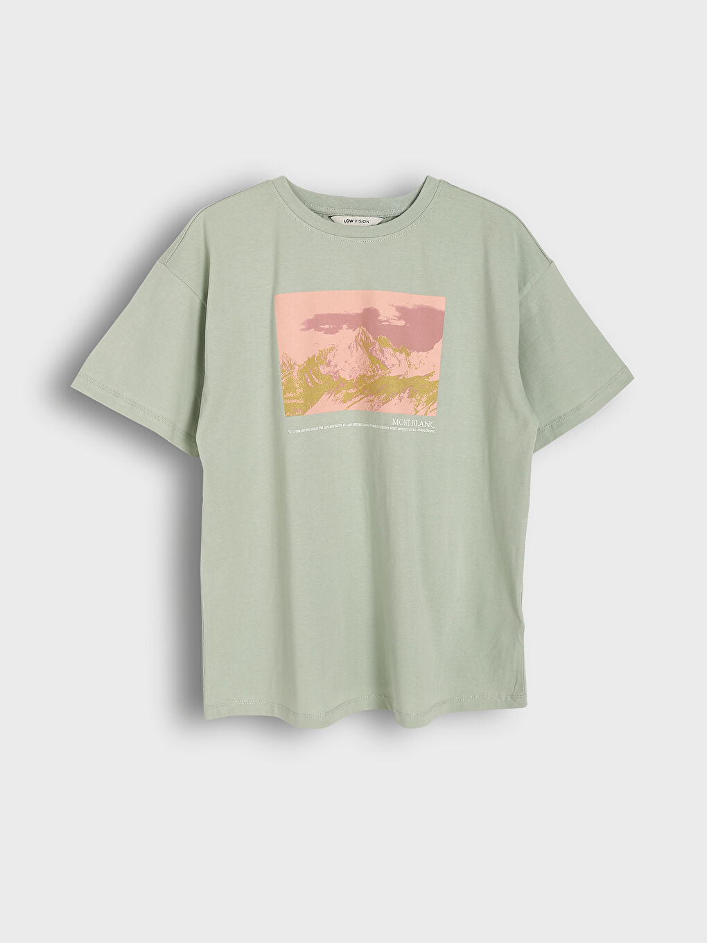 تيشيرت مطبوع بياقة دائرية للسيدات-4