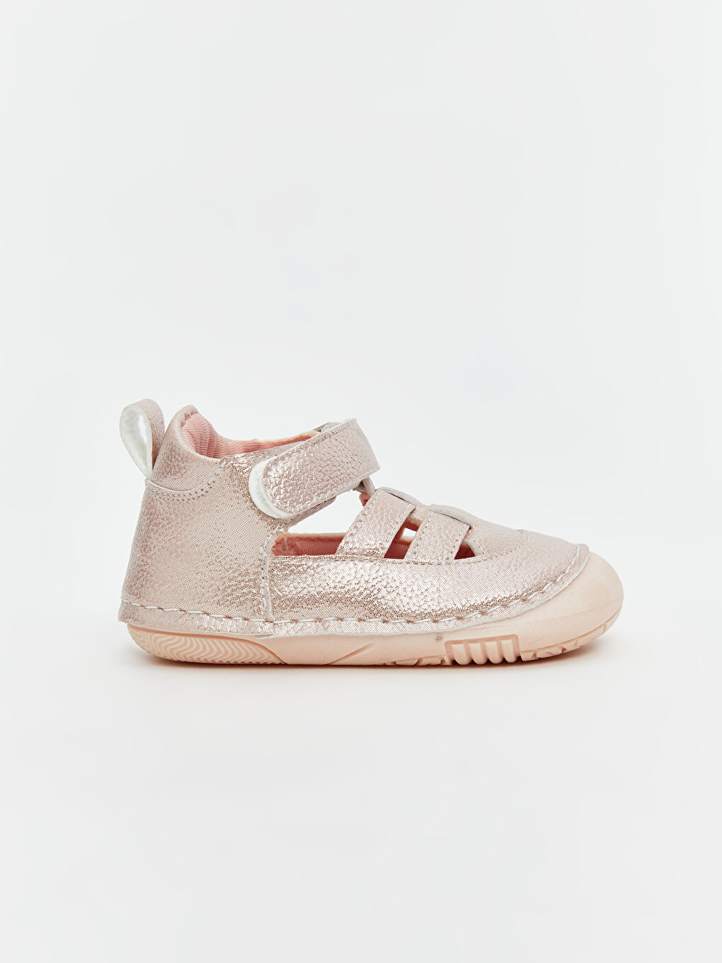 Pembe Cırt Cırtlı Kız Bebek İlk Adım Ayakkabısı-1