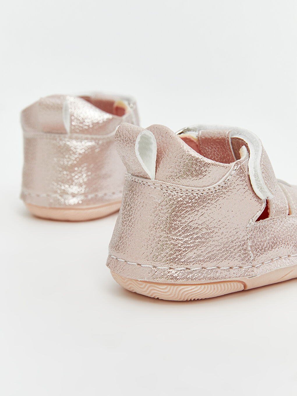 Pembe Cırt Cırtlı Kız Bebek İlk Adım Ayakkabısı-4