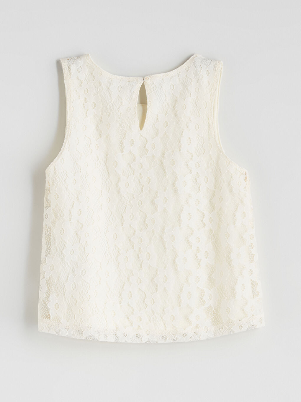 Sarı Bisiklet Yaka Dantel Detaylı Kız Çocuk Bluz-4