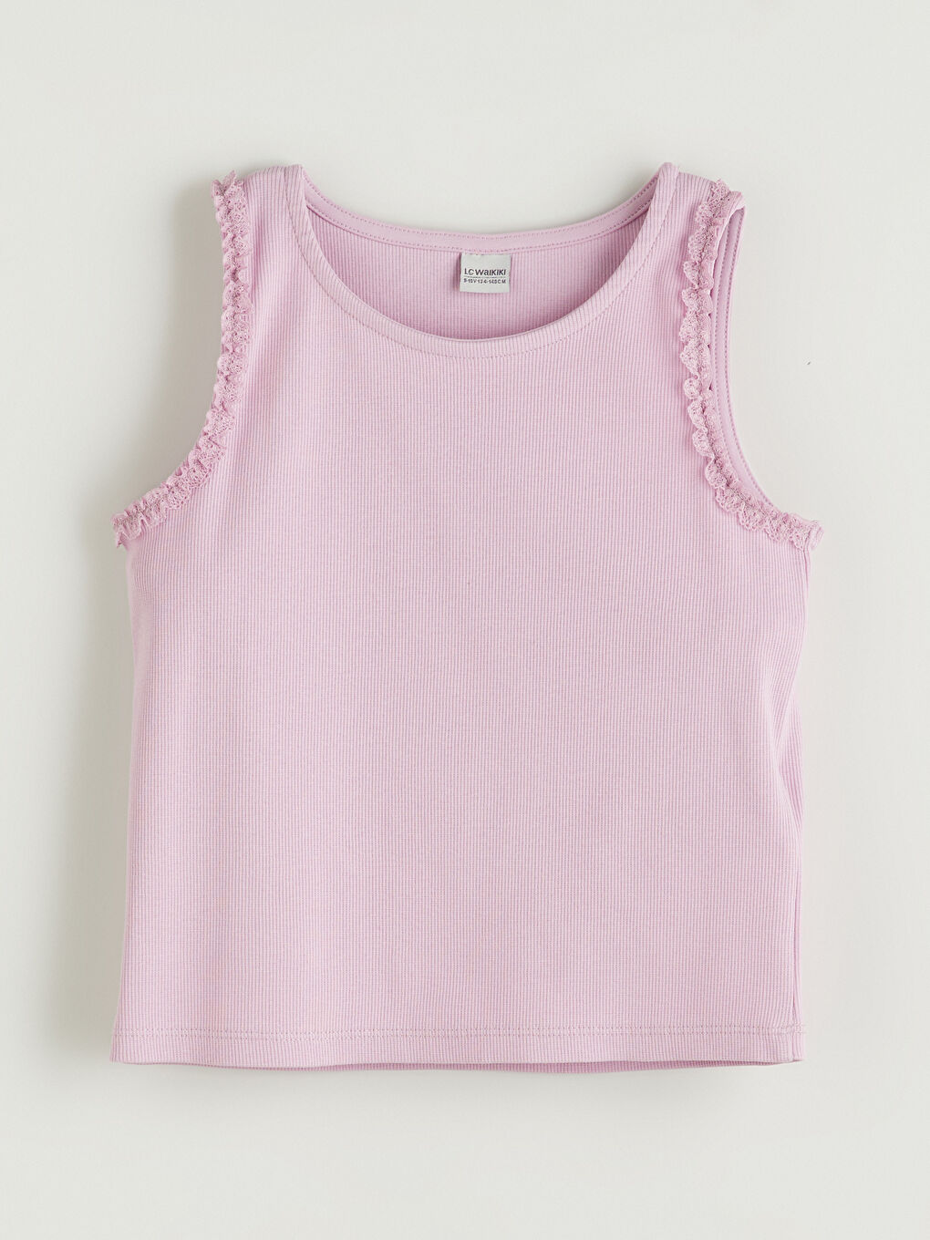 Crew Neck Girl's Crop Singlet -S5MA72Z4-FJN