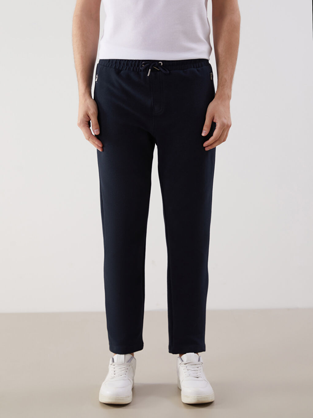 Lacivert Standart Kalıp Erkek Eşofman Altı-4