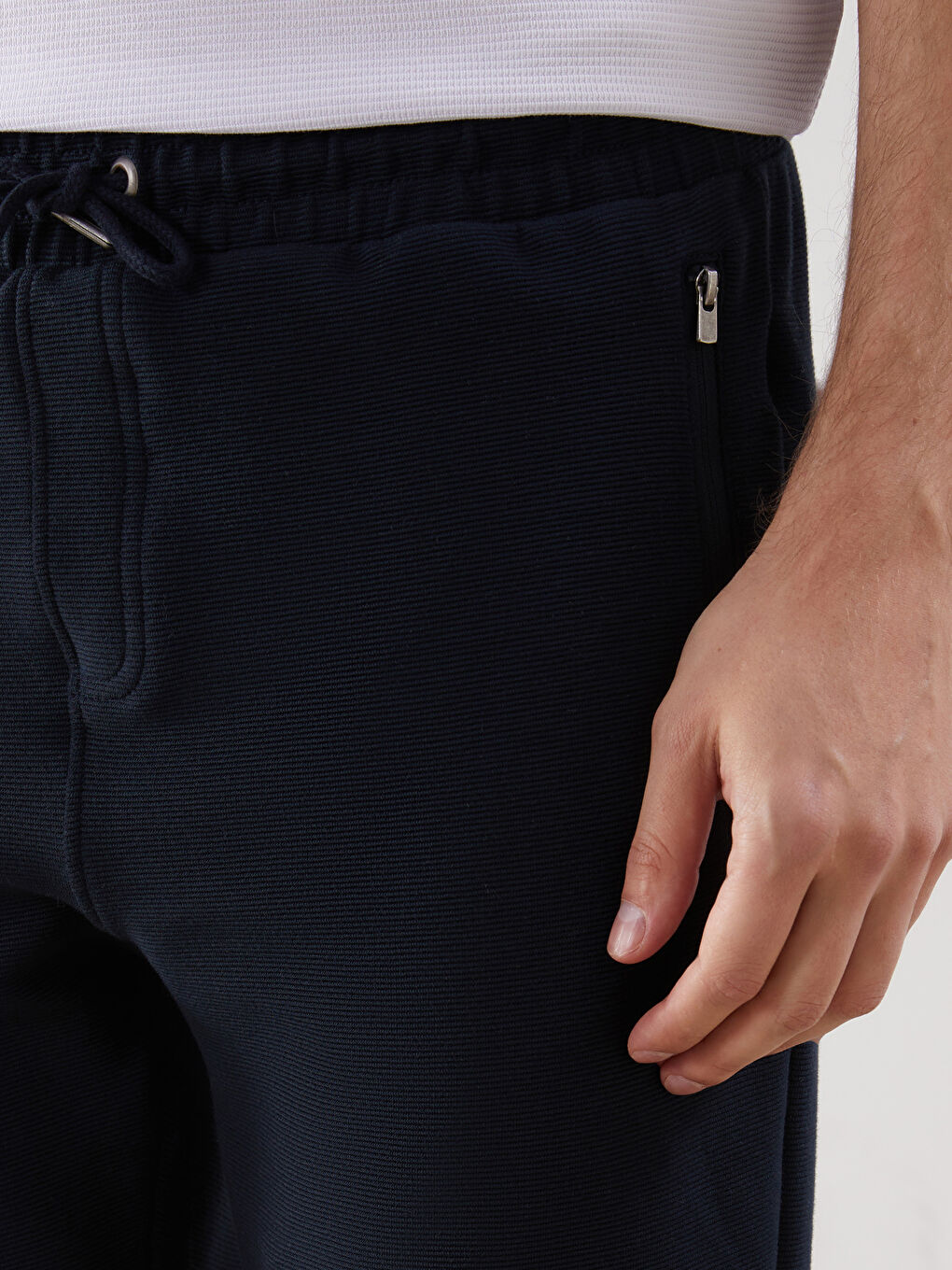 Lacivert Standart Kalıp Erkek Eşofman Altı-6