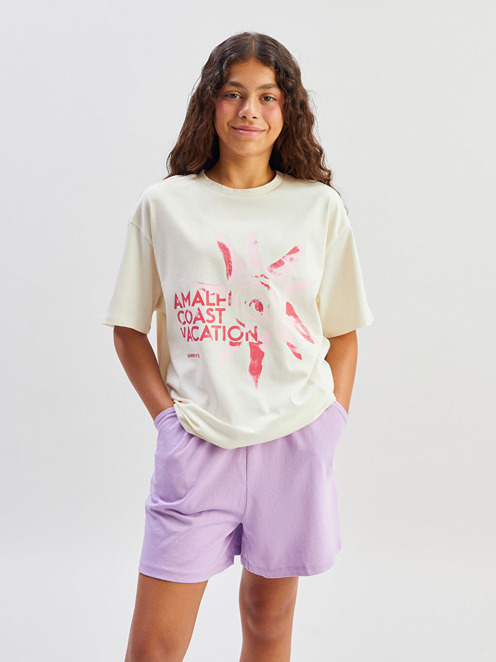 LCW Kids Crew Neck Girls' T-Shirt -S5MA85Z4-FRC