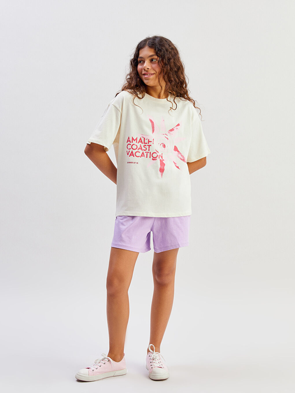 LCW Kids Crew Neck Girls' T-Shirt -S5MA85Z4-FRC