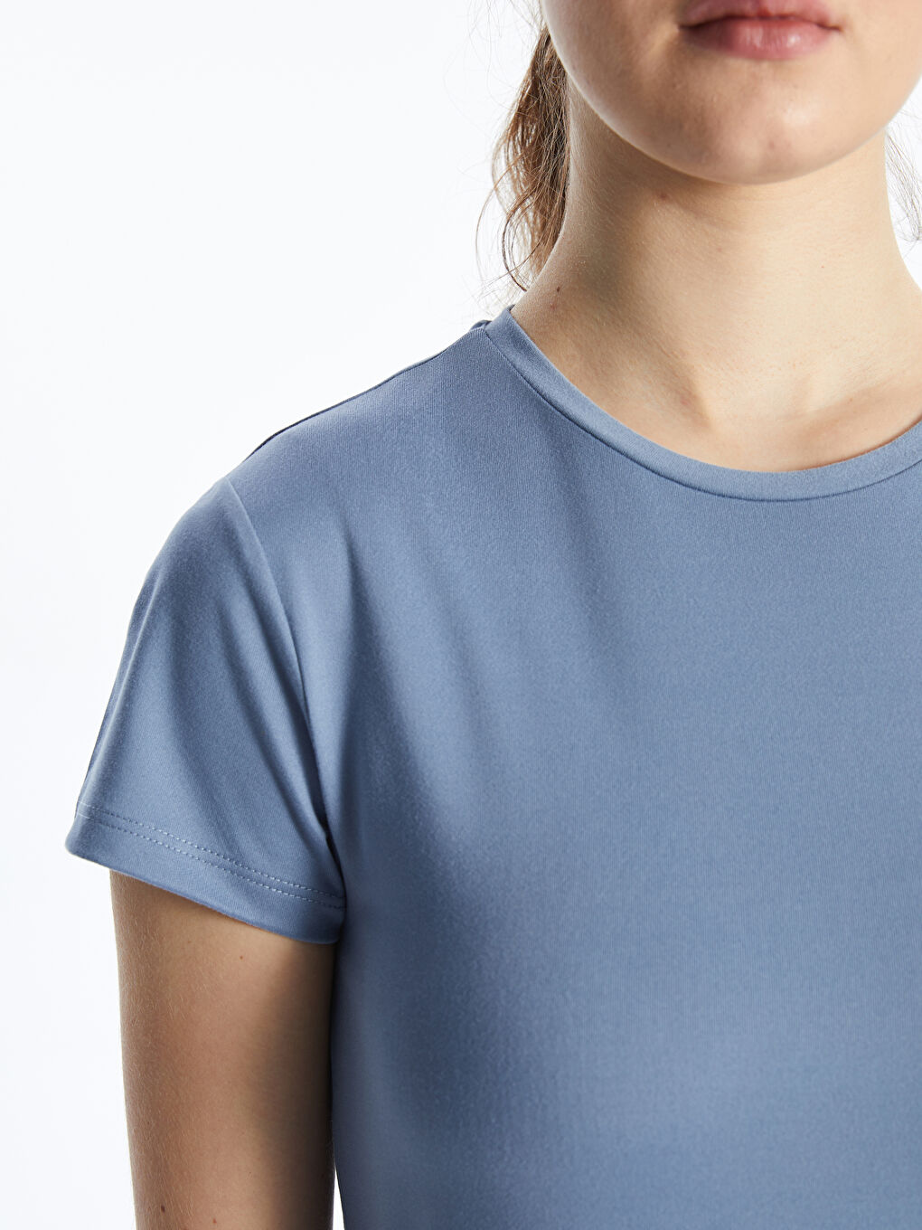 Mavi Bisiklet Yaka Kadın Spor Tişört-2