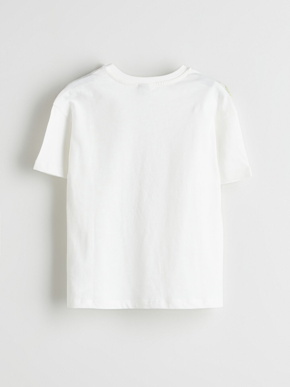 Crew Neck Teddy Bear Printed Girls' T-Shirt-2
