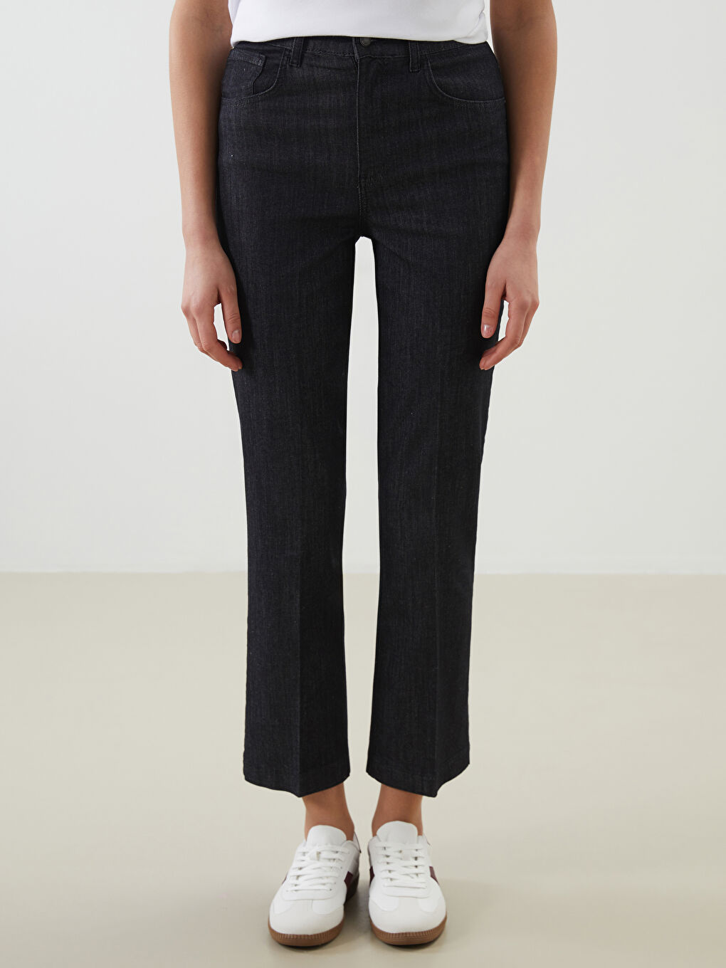 LCW Jeans Gri Flare Kadın Jean Pantolon - 1