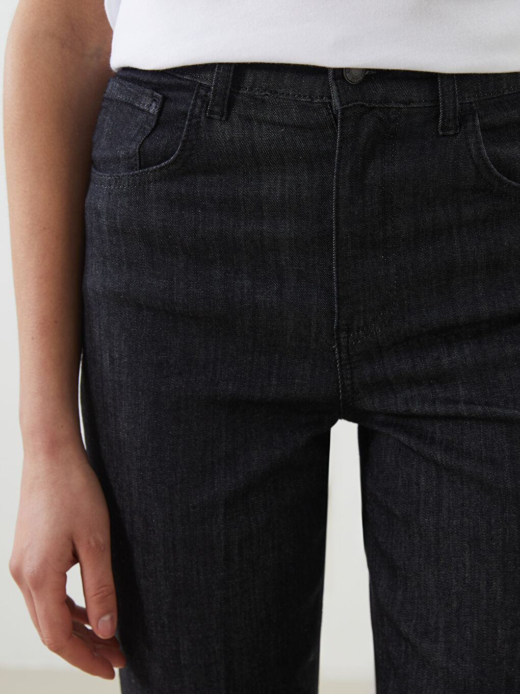 LCW Jeans Gri Flare Kadın Jean Pantolon - 2