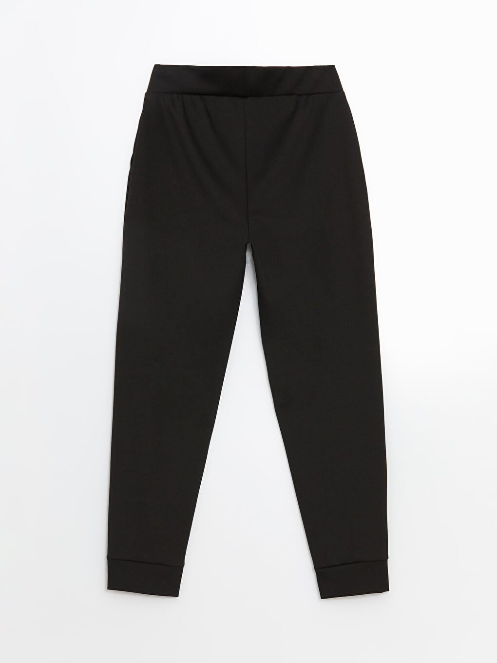 Siyah Beli Lastikli Baskılı Kadın Jogger Eşofman Altı-5