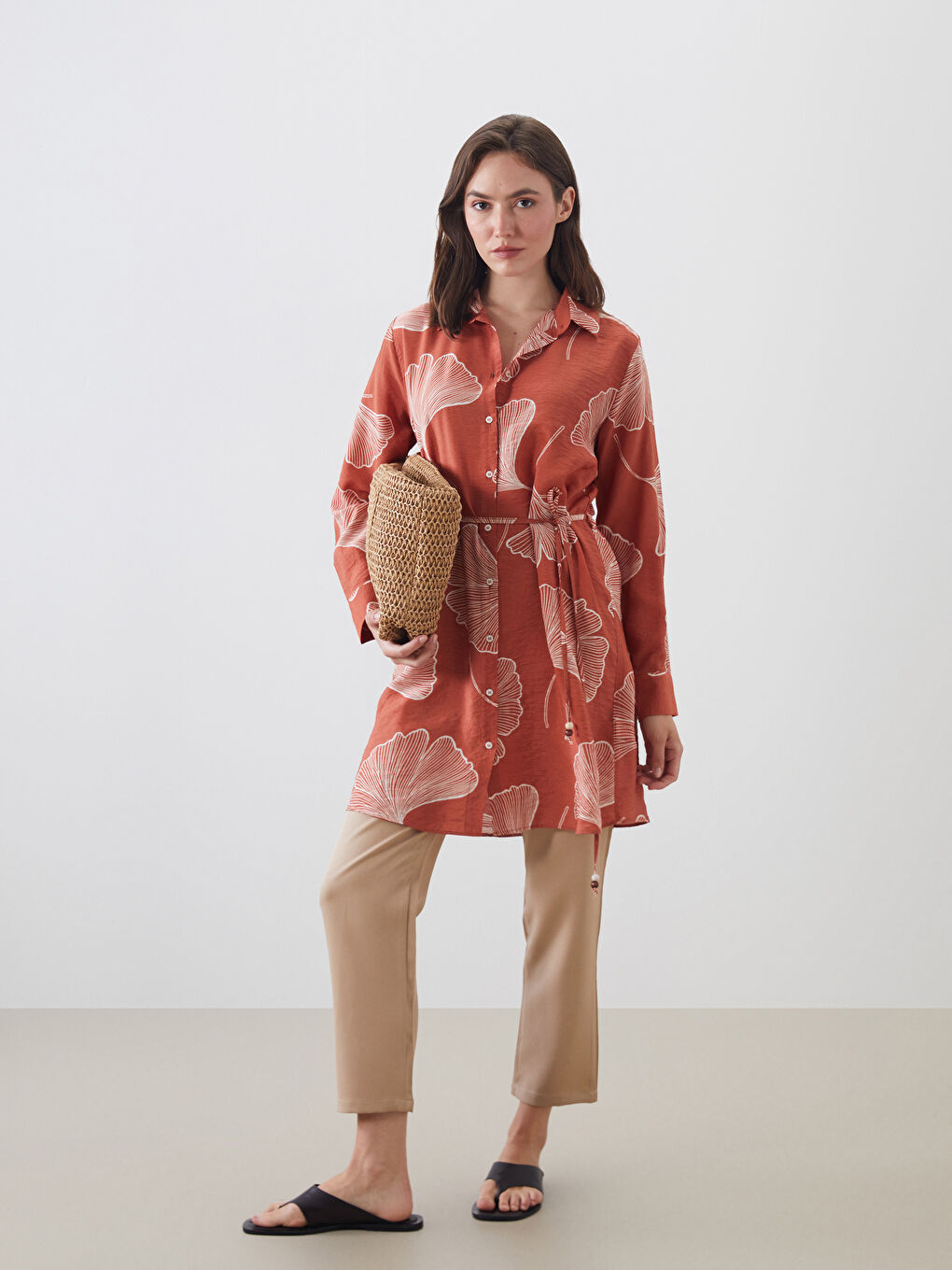 LCWAIKIKI Classic Patterned Women's Shirt Tunic -S5MC50Z8-LTQ