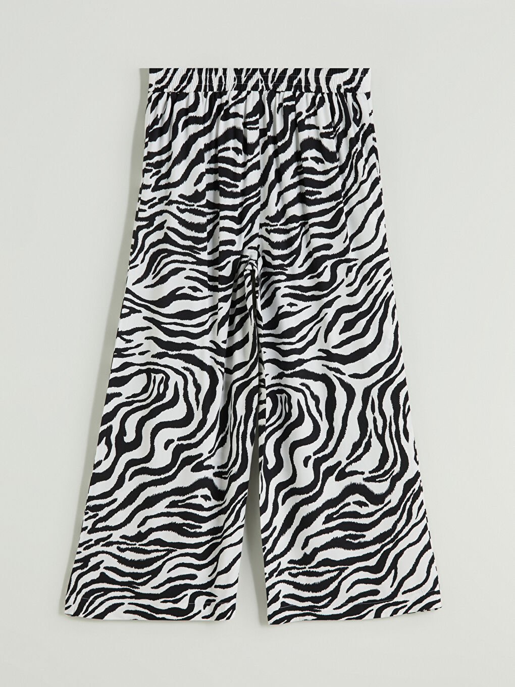 Elastic Waist Zebra Patterned Women's Capri-5