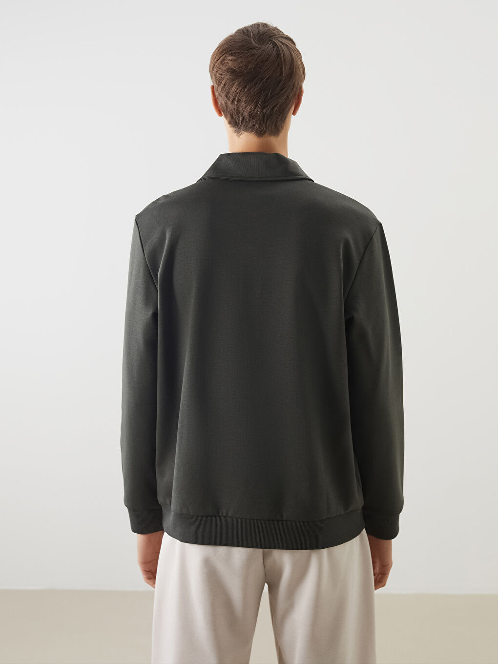 SOUTHBLUE Haki Polo Yaka Erkek Sweatshirt - 3