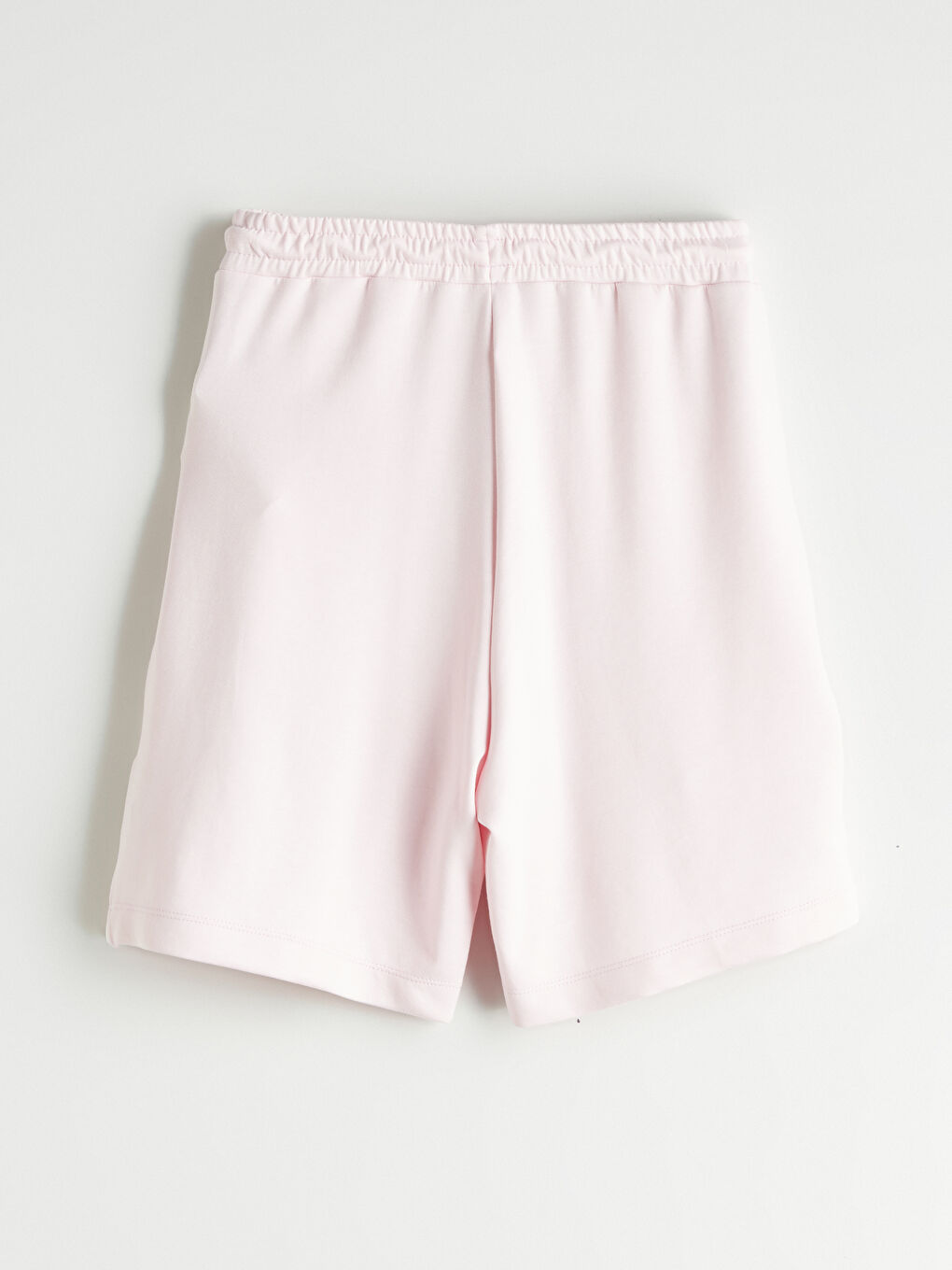 Pembe Beli Lastikli Kadın Şort-5