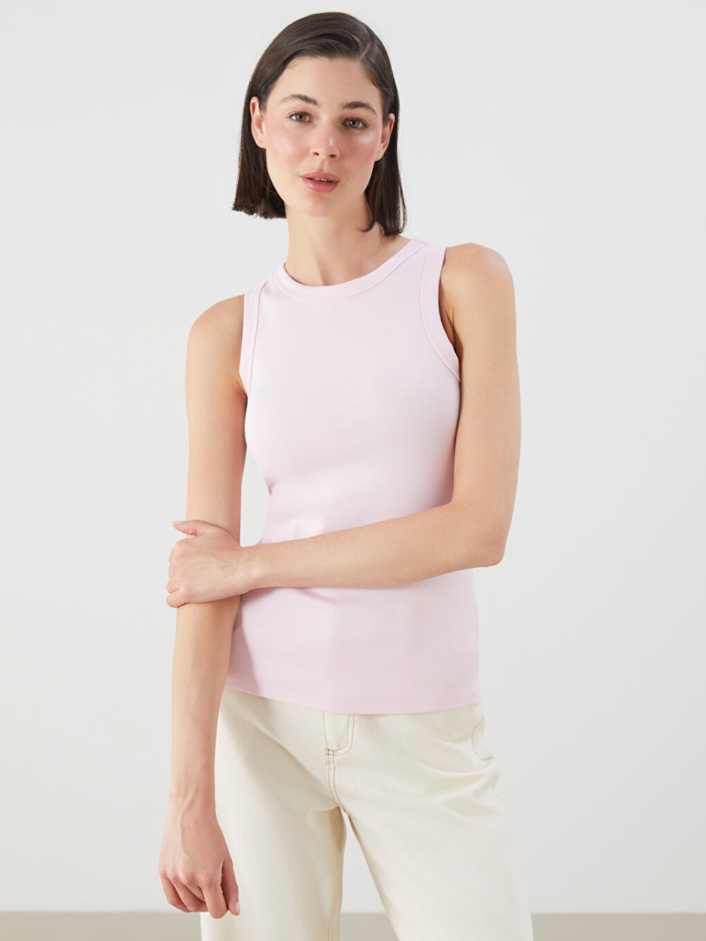 LCWAIKIKI Classic Crew Neck Women's Tank Top -S5MD03Z8-FWW