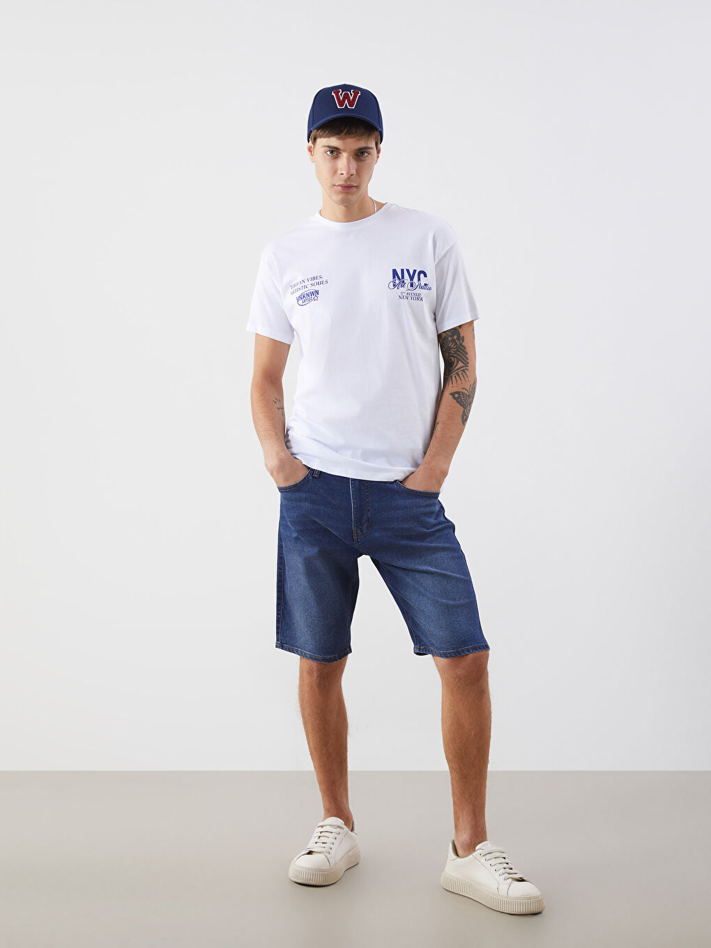 LC Waikiki Slim Fit Men's Denim Shorts -S5MD21Z8-309