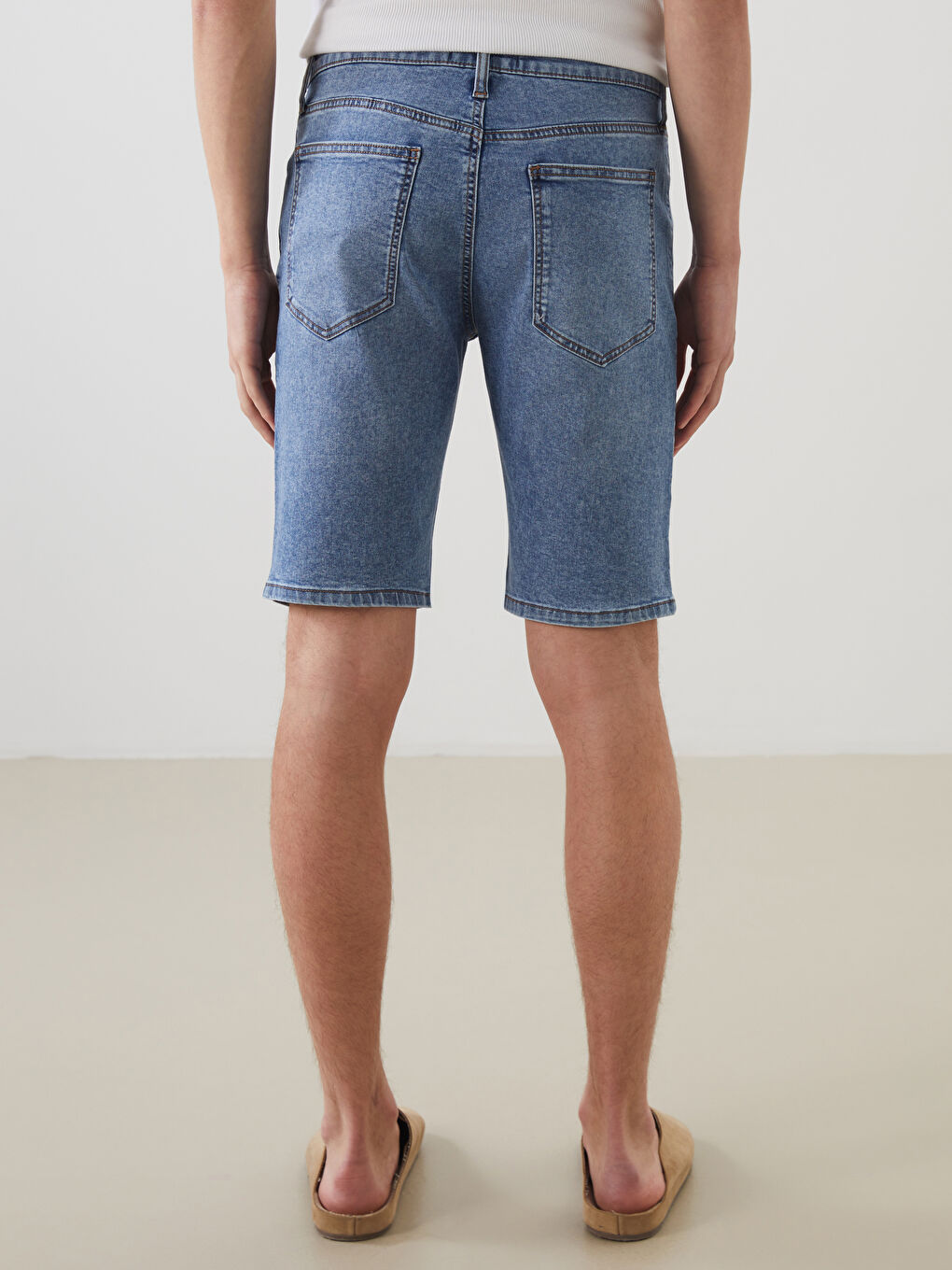 LC Waikiki Slim Fit Men's Denim Shorts -S5MD22Z8-H45