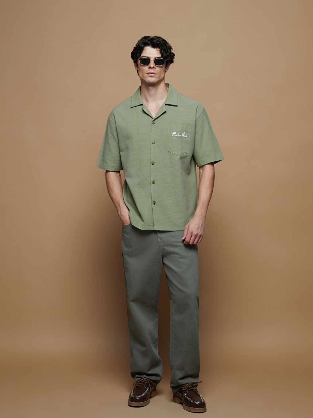 بنطلون تويل واسع ومريح للرجال-1