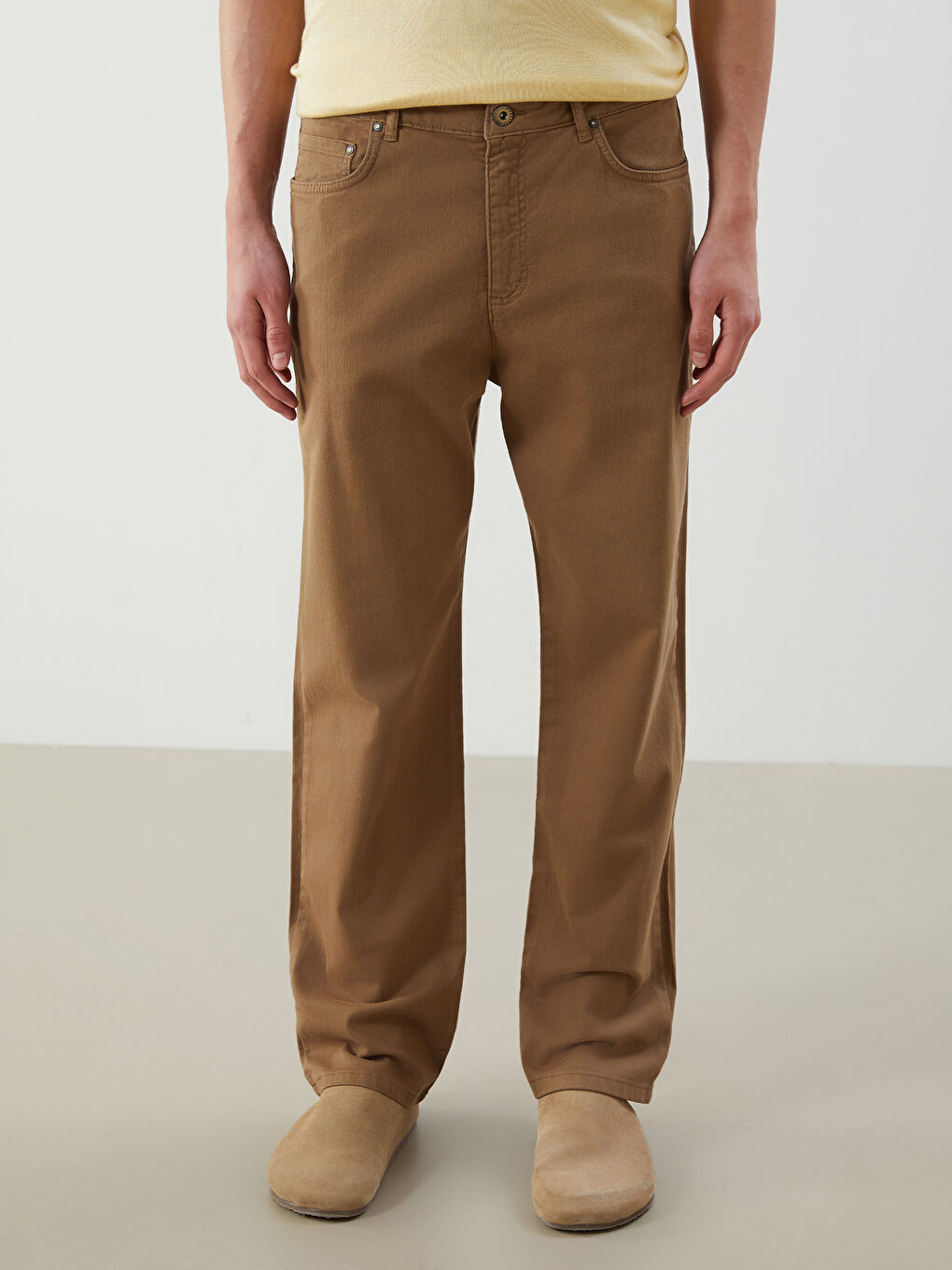 Slim Fit Gabardine Men's Trousers -S5MD65Z8-JJL