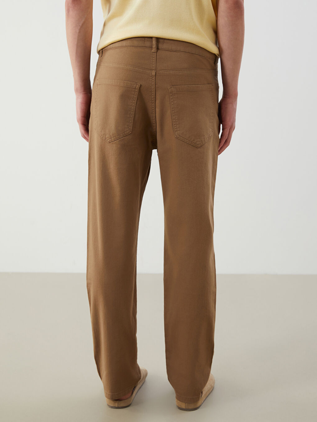 Slim Fit Gabardine Men's Trousers -S5MD65Z8-JJL